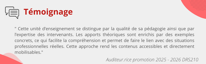 Témoignage DRS210 2025-2026