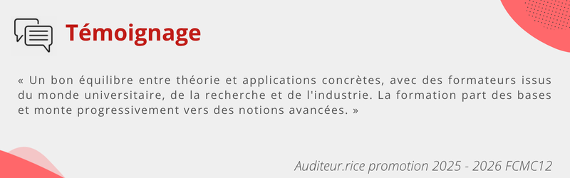 Témoignage FCMC12 2025-2026